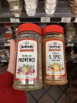 Herbs de Provence and 5 Spice.