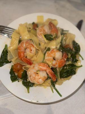 Pappardelle Sophia with colossal shrimp