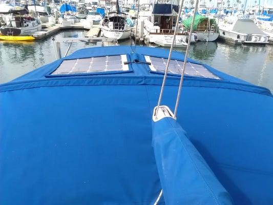 150 watt solar panels on bimini top