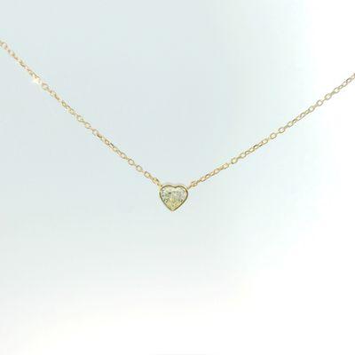 1/2ct Heart Shaped Diamond Pendant in 14k Yellow Gold