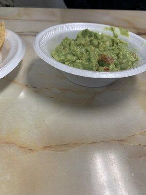 The guacamole and chips