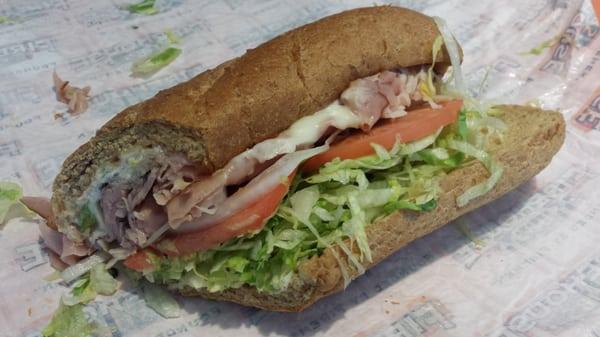 half of large "hero" sub on wheat