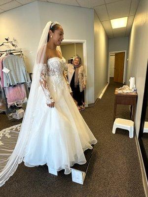 Wedding Dress in alterations.