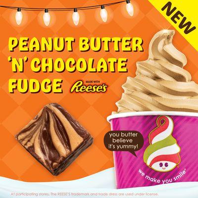 Satisfy your cravings this holiday season with our rich new flavor, Peanut Butter 'n' Chocolate Fudge! Swirl some today!