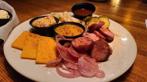 Sausage and cheese plate