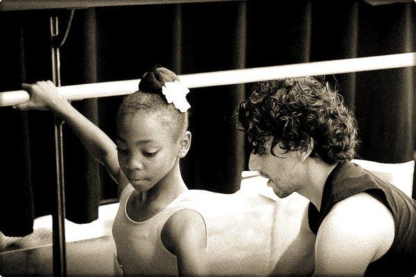 Ruby working hard in her ballet class.