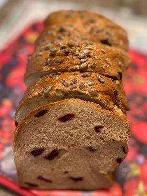 (Upper Crust Baking) Sunberry Bread~ This whole-grain sourdough was delicious, it taste amazing as a grilled cheese or classic pb & j!