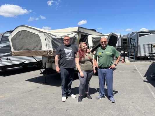 Congratulations Jennifer & Ryan on your new 2015 Forestriver Rockwood trailer. You come in as my guest and left part of the family.