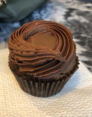 Chocolate and salted caramel cupcake