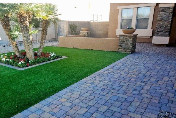 Pavers and Synthetic Turf