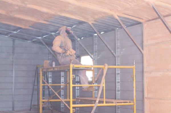 Spray Foam insulation can substantially increase the comfort factor and cost savings for metal buildings.