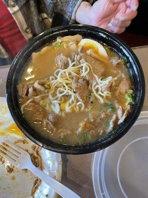 Beef ramen soup