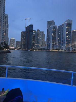 Our view from yacht Maryam night cruise