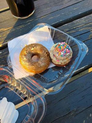 Doggie donut and birthday cake cheesecake