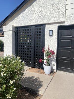 Front entry custom gate/door.