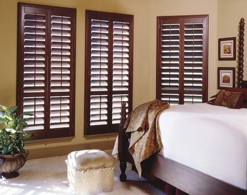 Solid Wood Shutters - Choose From 20 Different Stain Colors.