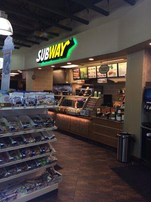 Subway Sandwich shop inside convenience store