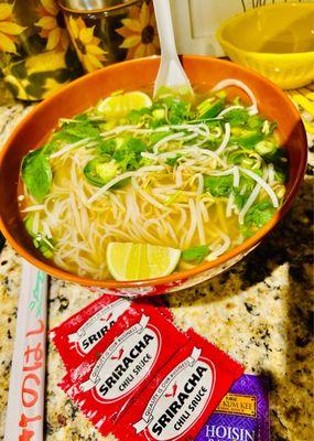 Vegetable Pho with Beef Broth