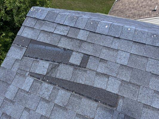 Shingle repair before