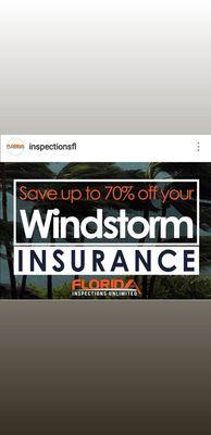 Wind mitigation inspection 
Save up to 70% off your windstorm insurance. 
Call us  
free quote