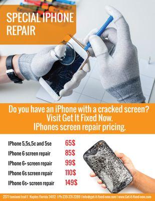 iphone cracked screen special repair