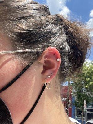 two new piercings