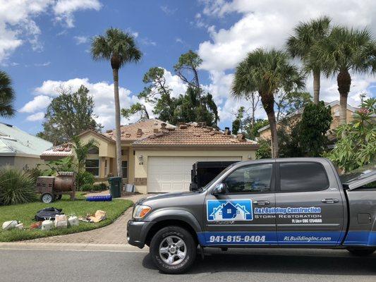 Tile roof Florida in progress