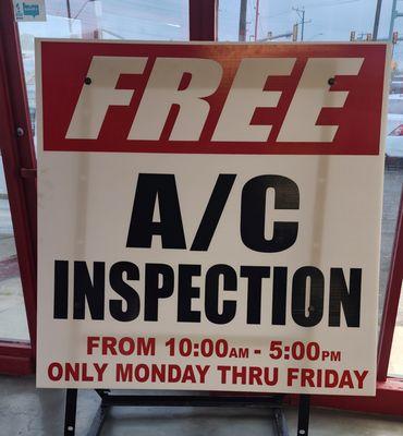 Free A/C Check