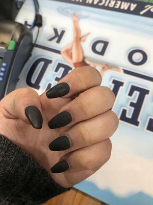 Coffin nails, matte black, Love Love Love them!!