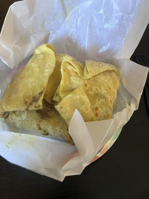 Roti (Dhalpuri) - Wrapped Curry Goat