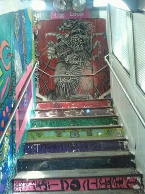 18th Pink line stairs