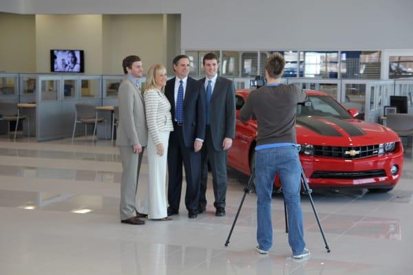 Our owners shooting one of their recent TV commercials.