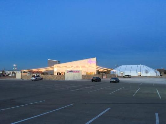 Main auditorium and kidLIFE building (the white dome) at LIFEchurch, 1580 Joe Battle Blvd., El Paso, TX