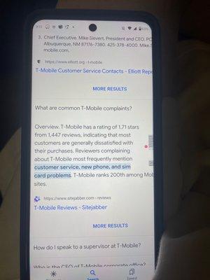 Complain of T-Mobile