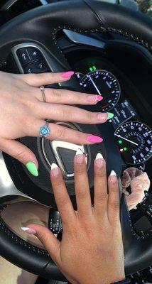 my friend's and my nails were each $70