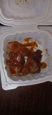 So I placed an order for jerk chicken only and this is what yall are selling people. Should be ashamed and it looks old.