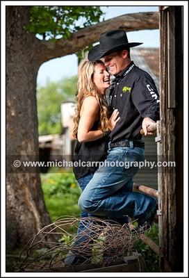 On Location outdoors engagement portrait by Michael Carr Photography
 713-461-2862