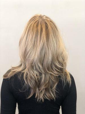 Partial highlight and layered cut