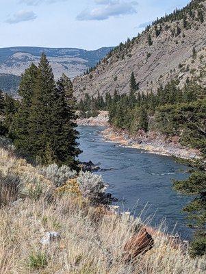 Yellowstone River about 8 miles from Little Trail Creek Cabins