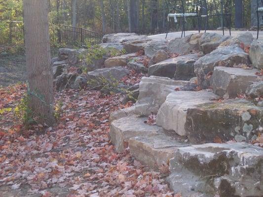 Natural Stone Retaining Wall