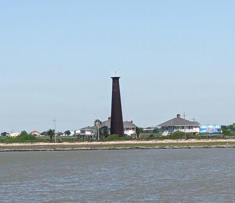 Point Bolivar Light from Fort Travis