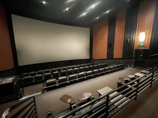 Movie theater with large screen