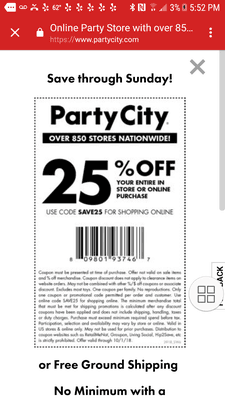 I thought I'd be nice and share this coupon is good through Sunday go get your costumes why they last