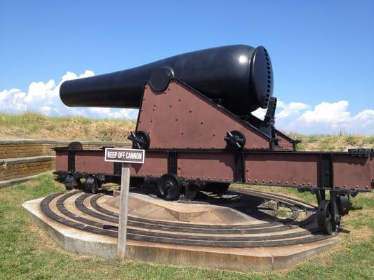 Canon at Fort Massachusetts on the island.