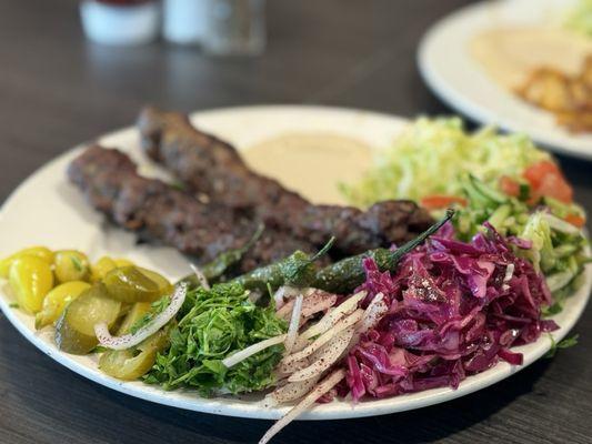 Beef Kabob plate