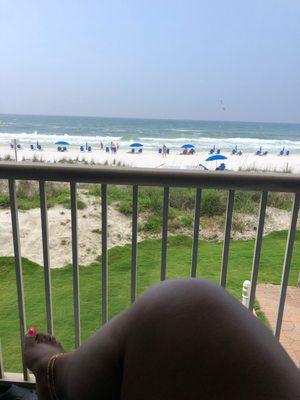 Beach view from the balcony