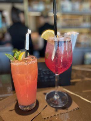 What a melon and blueberry mocktail