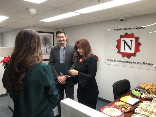 Montebello Councilmembers Kimberly Ann Cobos-Cawthorne and Salvador Melendez welcoming our new office location!