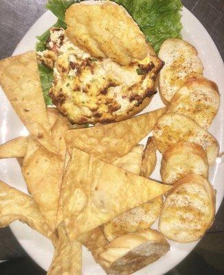 Crab dip in a bread bowl