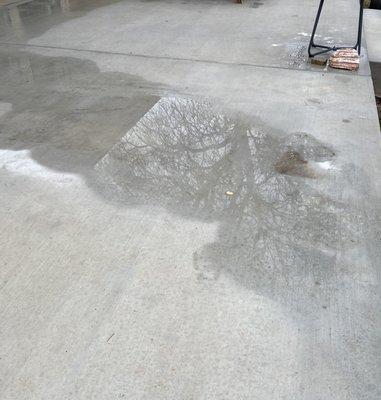 AB Cement'sinability to calculate and bad workmanship left an uneven surface that collects water. Very upsetting!